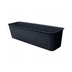 Doniczka Balkonowa Rattan 60cm Antracyt | HIT CENOWY
