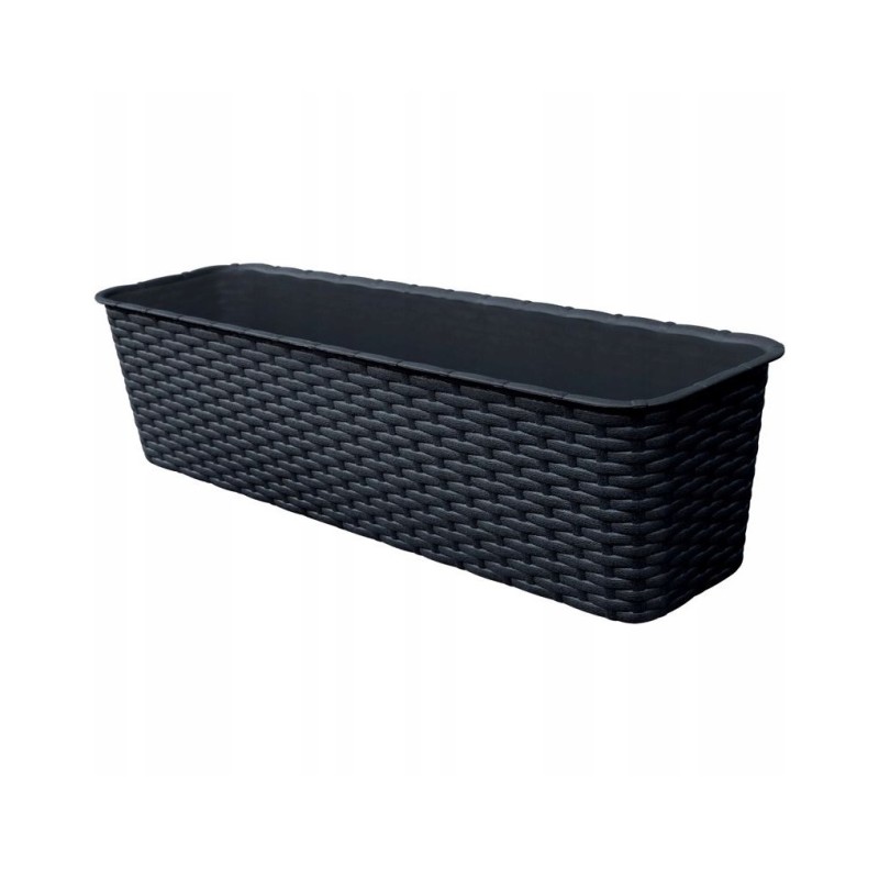 Doniczka Balkonowa Rattan 60cm Antracyt | HIT CENOWY Doniczka Balkonowa Rattan 60cm Antracyt | HIT CENOWY