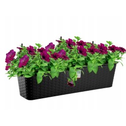 Doniczka Balkonowa Rattan 60cm Antracyt | HIT CENOWY