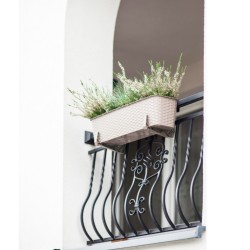 Doniczka Balkonowa Rattan 60cm Antracyt | HIT CENOWY