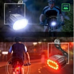 Zestaw Lampek Rowerowych LED USB | Przód+Tył | LafaretDeco