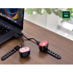 Zestaw Lampek Rowerowych LED USB | Przód+Tył | LafaretDeco