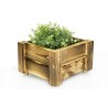 Rustykalna Doniczka Drewniana Opalana 22cm