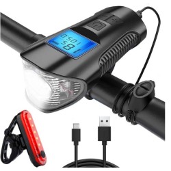 Zestaw Lamp Rowerowych LED Akumulator 3w1 USB
