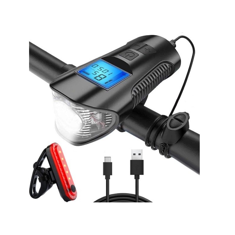 Zestaw Lamp Rowerowych LED Akumulator 3w1 USB Zestaw Lamp Rowerowych LED Akumulator 3w1 USB