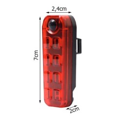 Lampka Rowerowa Tylna LED USB | 5 Trybów Świecenia | LafaretDeco