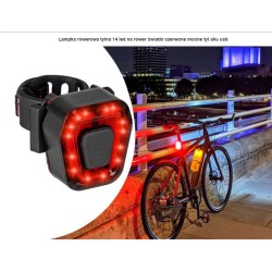 Lampka Rowerowa Tylna 14 LED Mocna