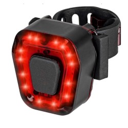 Lampka Rowerowa Tylna 14 LED USB Aku | LafaretDeco