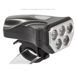 Lampka Rowerowa Przednia 5 LED USB IPX-4 | LafaretDeco