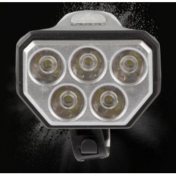 Lampka Rowerowa Przednia 5 LED USB IPX-4 | LafaretDeco