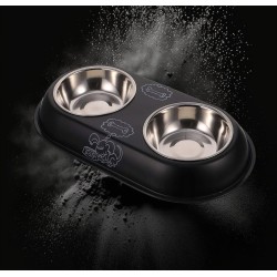Podwójna Miska Metalowa dla Psa i Kota – 0.2L