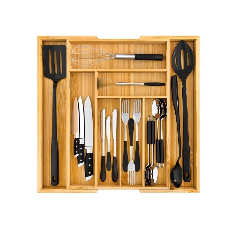 Organizer Kuchenny Bambus XL | Sztućce | LafaretDeco Organizer Kuchenny Bambus XL | Sztućce | LafaretDeco