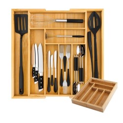 Organizer Kuchenny Bambus XL | Sztućce | LafaretDeco