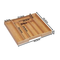 Organizer Kuchenny Bambus XL | Sztućce | LafaretDeco