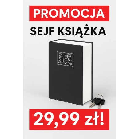 Sejf Książka – Metalowa Skrytka z Kluczem, 24 cm