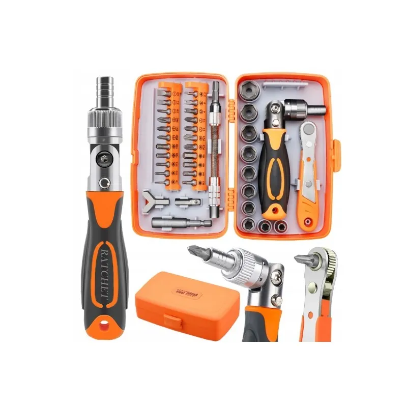 Zestaw komplet narzędzi bitów torx kluczy nasadowych 5-14mm 38 elementów