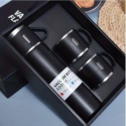 Elegancki Zestaw Prezentowy: Termos 500ml + 3 Kubki | LafaretDeco