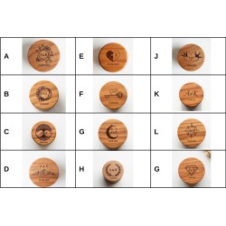 Okrągłe Drewniane Pudełko na Obrączki | Szkatułka na Pierścionek | LafaretDeco