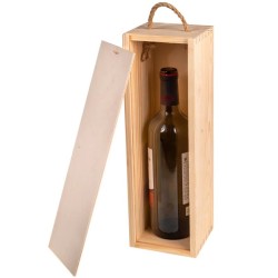 Prezent dla Mamy | Drewniana Skrzynka na Wino z Grawerem Kwiaty | LafaretDeco